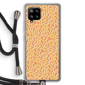 CaseCompany Camouflage: Samsung Galaxy A42 5G Transparant Hoesje met koord