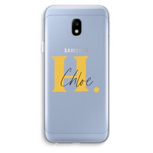 CaseCompany Amber Script: Samsung Galaxy J3 (2017) Transparant Hoesje