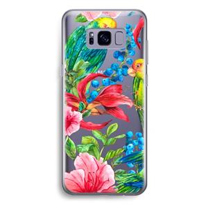 CaseCompany Papegaaien: Samsung Galaxy S8 Plus Transparant Hoesje