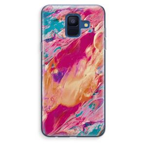 CaseCompany Pastel Echoes: Samsung Galaxy A6 (2018) Transparant Hoesje