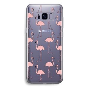CaseCompany Anything Flamingoes: Samsung Galaxy S8 Plus Transparant Hoesje