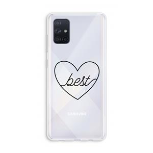 CaseCompany Best heart black: Galaxy A71 Transparant Hoesje