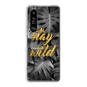 CaseCompany Stay wild: Sony Xperia 1 III Transparant Hoesje