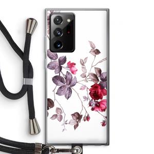 CaseCompany Mooie bloemen: Samsung Galaxy Note 20 Ultra / Note 20 Ultra 5G Transparant Hoesje met koord