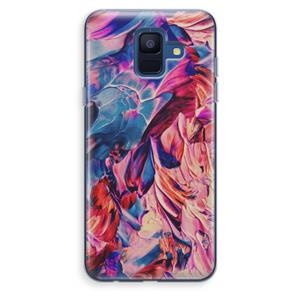 CaseCompany Pink Orchard: Samsung Galaxy A6 (2018) Transparant Hoesje