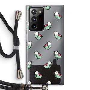 CaseCompany Vogeltjes: Samsung Galaxy Note 20 Ultra / Note 20 Ultra 5G Transparant Hoesje met koord