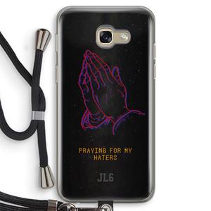 CaseCompany Praying For My Haters: Samsung Galaxy A5 (2017) Transparant Hoesje met koord