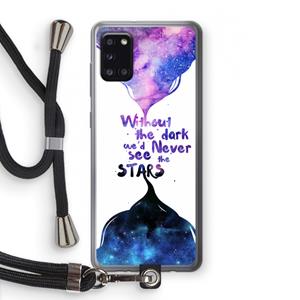 CaseCompany Stars quote: Samsung Galaxy A31 Transparant Hoesje met koord