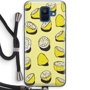 CaseCompany When Life Gives You Lemons...: Samsung Galaxy A6 (2018) Transparant Hoesje met koord