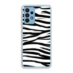 CaseCompany Zebra pattern: Samsung Galaxy A52 Transparant Hoesje