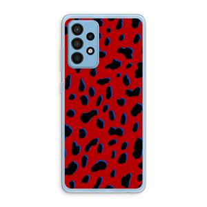 CaseCompany Red Leopard: Samsung Galaxy A52 Transparant Hoesje