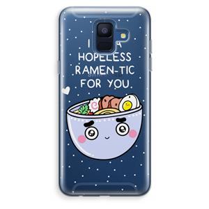 CaseCompany I'm A Hopeless Ramen-Tic For You: Samsung Galaxy A6 (2018) Transparant Hoesje