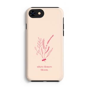 CaseCompany Where flowers bloom: iPhone SE 2020 Tough Case
