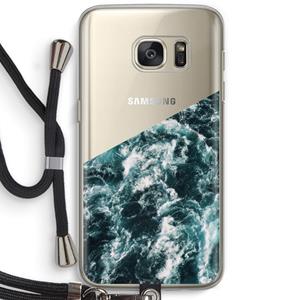 CaseCompany Zee golf: Samsung Galaxy S7 Transparant Hoesje met koord