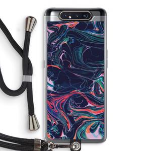 CaseCompany Light Years Beyond: Samsung Galaxy A80 Transparant Hoesje met koord