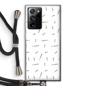 CaseCompany Hipster stripes: Samsung Galaxy Note 20 Ultra / Note 20 Ultra 5G Transparant Hoesje met koord