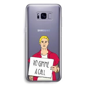 CaseCompany Gimme a call: Samsung Galaxy S8 Plus Transparant Hoesje