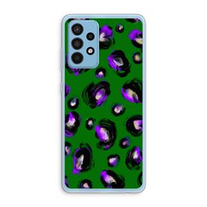 CaseCompany Green Cheetah: Samsung Galaxy A52 Transparant Hoesje