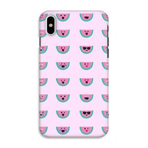 CaseCompany Smiley watermeloenprint: iPhone XS Tough Case