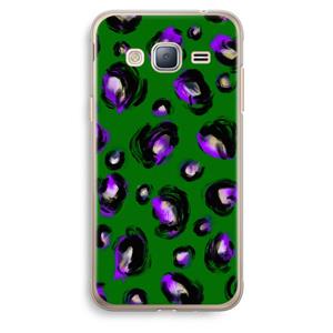 CaseCompany Green Cheetah: Samsung Galaxy J3 (2016) Transparant Hoesje