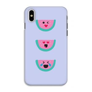 CaseCompany Smiley watermeloen: iPhone XS Tough Case