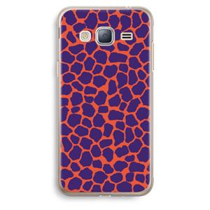 CaseCompany Purple Giraffe: Samsung Galaxy J3 (2016) Transparant Hoesje