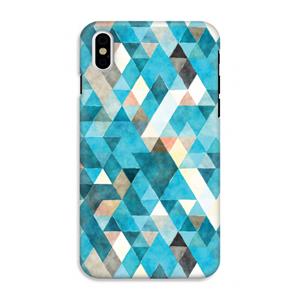 CaseCompany Gekleurde driehoekjes blauw: iPhone XS Tough Case