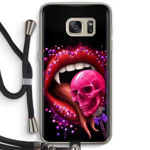 CaseCompany Dodelijk zoet: Samsung Galaxy S7 Transparant Hoesje met koord