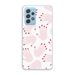 CaseCompany Hands pink: Samsung Galaxy A73 Transparant Hoesje