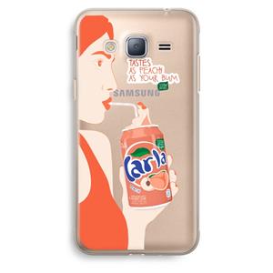 CaseCompany Peach please!: Samsung Galaxy J3 (2016) Transparant Hoesje