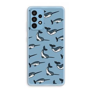 CaseCompany Narwhal: Samsung Galaxy A52 Transparant Hoesje