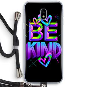 CaseCompany Be Kind: Samsung Galaxy J3 (2017) Transparant Hoesje met koord