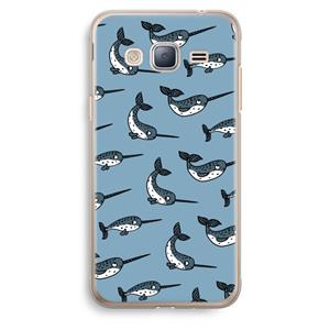 CaseCompany Narwhal: Samsung Galaxy J3 (2016) Transparant Hoesje
