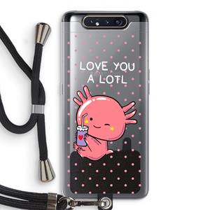 CaseCompany Love You A Lotl: Samsung Galaxy A80 Transparant Hoesje met koord