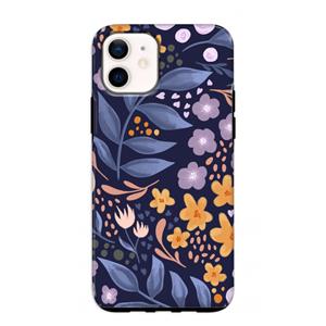 CaseCompany Flowers with blue leaves: iPhone 12 mini Tough Case