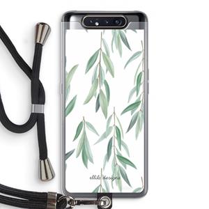 CaseCompany Branch up your life: Samsung Galaxy A80 Transparant Hoesje met koord