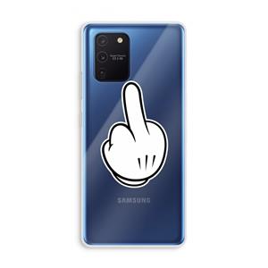 CaseCompany Middle finger black: Samsung Galaxy Note 10 Lite Transparant Hoesje