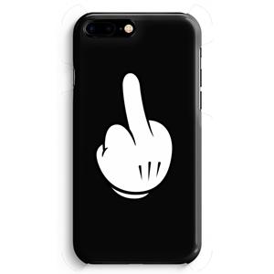 CaseCompany Middle finger black: iPhone 8 Plus Volledig Geprint Hoesje