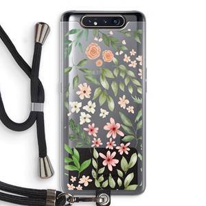 CaseCompany Botanical sweet flower heaven: Samsung Galaxy A80 Transparant Hoesje met koord