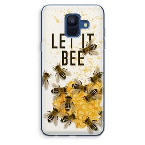 CaseCompany Let it bee: Samsung Galaxy A6 (2018) Transparant Hoesje