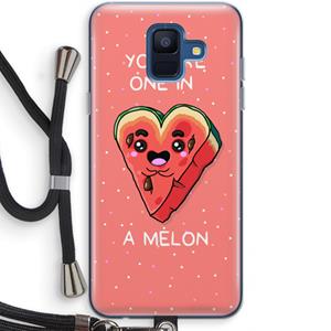 CaseCompany One In A Melon: Samsung Galaxy A6 (2018) Transparant Hoesje met koord