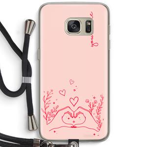 CaseCompany Love is in the air: Samsung Galaxy S7 Transparant Hoesje met koord