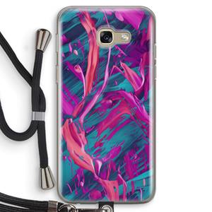 CaseCompany Pink Clouds: Samsung Galaxy A5 (2017) Transparant Hoesje met koord