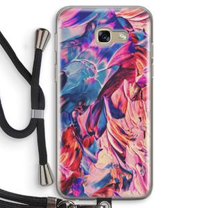 CaseCompany Pink Orchard: Samsung Galaxy A5 (2017) Transparant Hoesje met koord