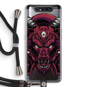 CaseCompany Hell Hound and Serpents: Samsung Galaxy A80 Transparant Hoesje met koord