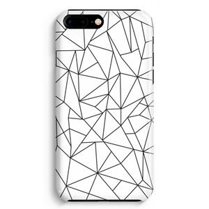 CaseCompany Geometrische lijnen zwart: iPhone 8 Plus Volledig Geprint Hoesje