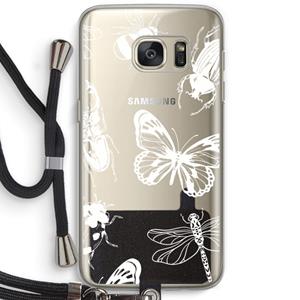 CaseCompany Tiny Bugs: Samsung Galaxy S7 Transparant Hoesje met koord