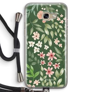 CaseCompany Botanical green sweet flower heaven: Samsung Galaxy A5 (2017) Transparant Hoesje met koord