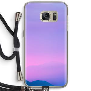 CaseCompany Sunset pastel: Samsung Galaxy S7 Transparant Hoesje met koord