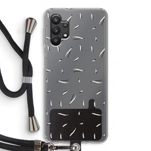 CaseCompany Hipster stripes: Samsung Galaxy A32 5G Transparant Hoesje met koord